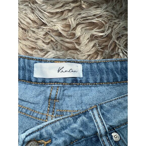 Kancan women’s button zipper distressed blue jeans shorts - Picture 7 of 9